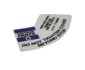 Merchandise 1: Oil Filter Canister Decal (RV1/SV1 & VE/VF)