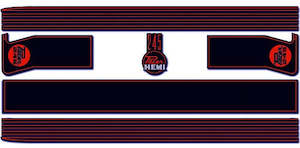 Body Stripe Kit, Black With Orange Stripes (VG Pacer Sedan A84/A88)