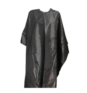 Aprons Capes: Black Cutting Cape Waterproof with Velcro - AP20025 *