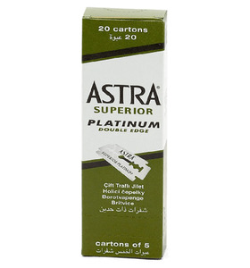 Blades Razors: Astra Platinum Blade Double Edge Box of 20 x 5
