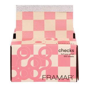 Framar: Framar Checks Beige/Pink 5x11 Pop Ups 500 Sheets