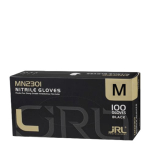 Gloves: JRL Black Nitrile Gloves 100 - Medium