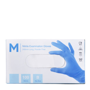 Nitrile Gloves Powder Free Medium 100pk
