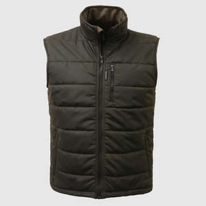 Jackets: STYX MILL OILSKIN WOOL LOFT PUFFER VEST