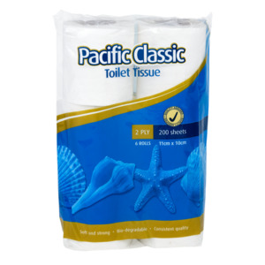 Products: Pacific Classic Toilet Roll 2-Ply 200 Sheets - Aotea Hygiene