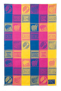 Tea Towels: Jacquard Woven Pink Tea Towel