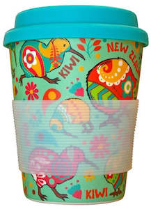 Keep Cups: Colourful Kiwis - Bamboo Coffee Cup