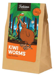 Sweets: Kiwi Worms Sweets 110g