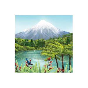 Art Decor: Mt Taranaki 3D Ceramic Tile Wall Hanging