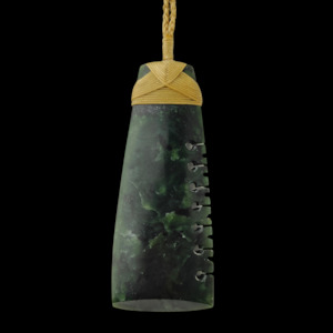 Greenstone Pendants: NZ Greenstone Toki - 94mm - Alex Sands #202