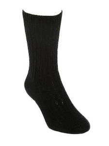 Possum Merino Socks: Lothlorian Possum & Merino Unisex Rib Socks, Black
