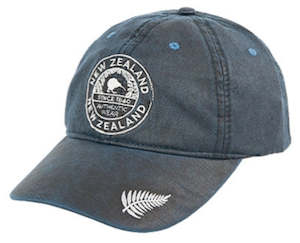 Adults Headware: Adults NZ 1840 Kiwi Fern Blue Cap