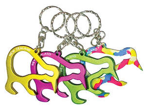 Keyrings 1: 4 Pack Kiwi Bottle Opener Keyrings - GYPF