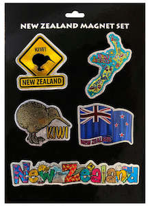 New Arrivals: 6 Pack Foil Magnets - New Zealand