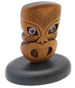 Woodcraft: Carved Kauri Wheku - Standing 65mm high