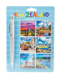 Bargains: Notebook And Pen Set - NZ City Scenes