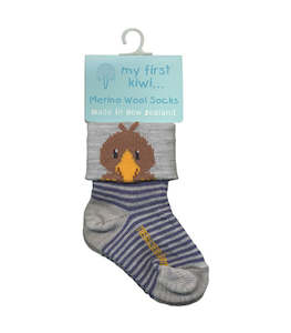 Children: Infants Kiwi Merino Cuff Socks - NZ Made
