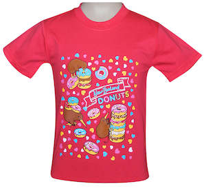 Childrens T Shirts: NZ Kiwi Donuts Kids T-Shirt - Sizes 2-12yrs