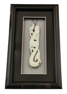 Large Manaia Bone Framed Artwork