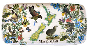 Napery: Bamboo Tray - NZ Map