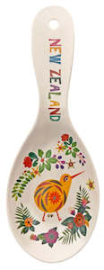 Bamboo Spoon Rest - Retro Kiwi