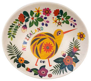 Bamboo Small Oval Dish - Retro Kiwi