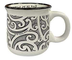 Homeware: Camping Espresso Mug - NZ Maori Tattoo Design