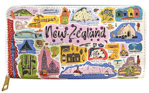 NZ Destinations Zip Wallet