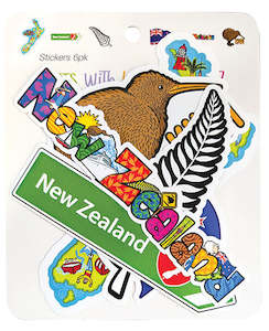 6 Pack Assorted NZ Stickers