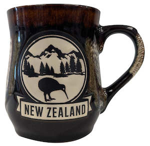 Mountains And Kiwi Ceramic Mug