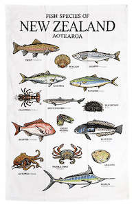 Fish Of NZ Tea Towel