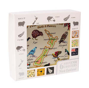Homeware: 6 Pack Map Icons Foil Coaster Set