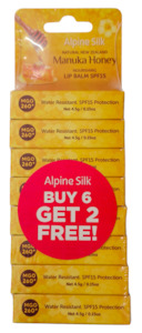 Alpine Silk Manuka Honey SPF15 Lip Balm 4.5g - 8PK Deal