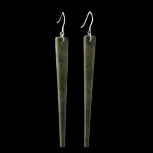 NZ Greenstone Earrings 82mm #ASE60