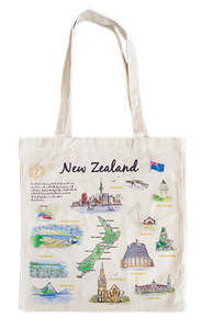 Reusable Shopping Bags: NZ Towns Cotton Tote Bag