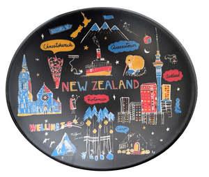 Bamboo Small Oval Dish - Sketch Black