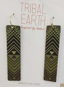 Jewellery: Tribal Earth Earrings Set - Aztec
