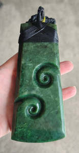 NZ Greenstone XXL Toki With Double Koru 148mm #20