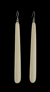 Bone Earrings: Long Whalebone Earrings 105mm - NZ Made by Alex Sands #AS13