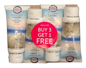 Skincare: Alpine Silk Organic Lanolin Hand & Nail Creme 85ml - 4PK Deal