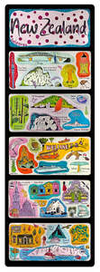 Magnets 1: 6 Pack Foil Magnets - NZ Destinations