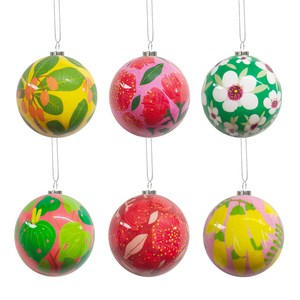 Box of 6 NZ Botanicals Christmas Baubles