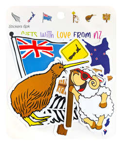 Children: 6 Pack Assorted NZ Icon Stickers
