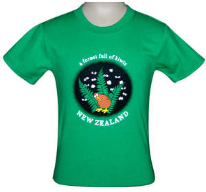 Childrens T Shirts: Forest Kiwi Kids T-Shirt