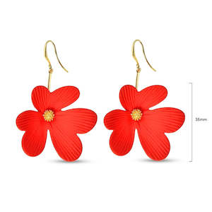 Accessories: Coated flower earrings