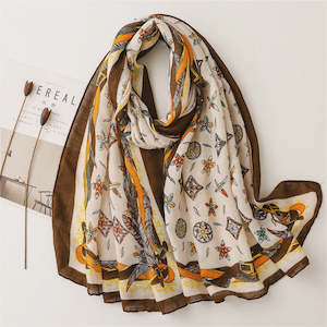 Scarves: Cream Pattern