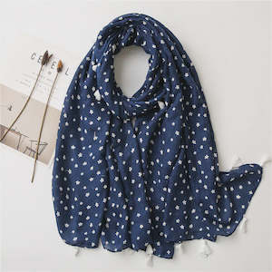 Scarves: Navy Daisy