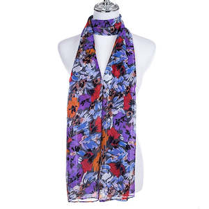 Scarves: Lilac Floral Scarf SCX1109