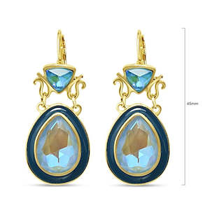 Earrings: Vintage  Aqua