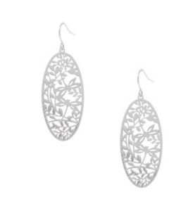 Earrings: Filigree Oval Dangle